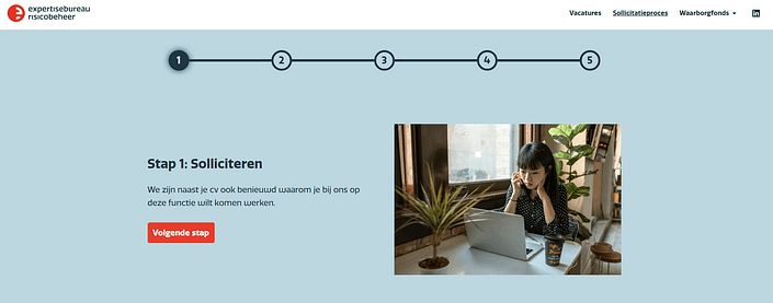 Werkenbijpagina screen